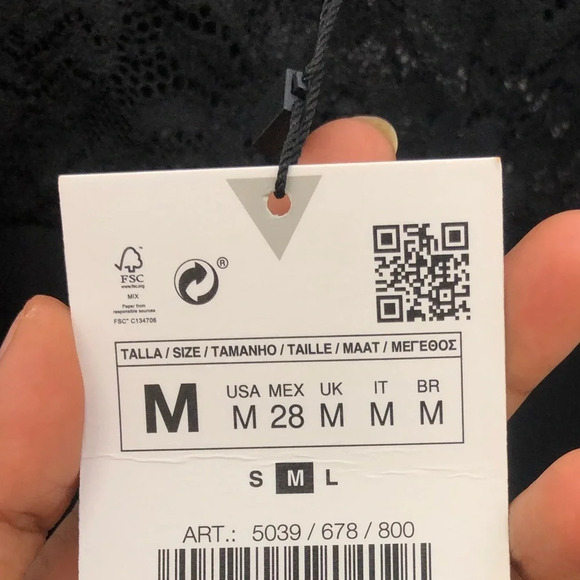 Zara LACE MINI DRESS SZ M - Picture 8 of 11